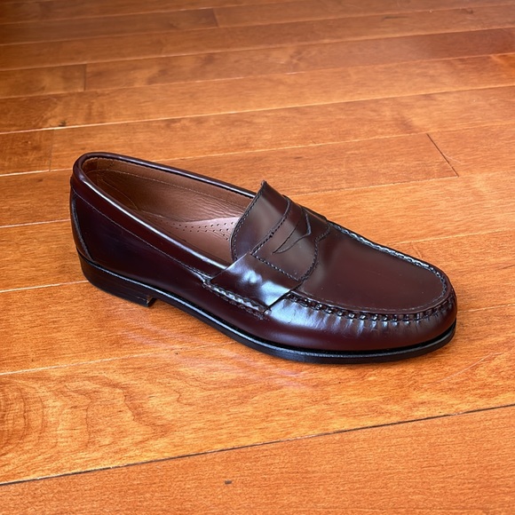 Allen Edmonds Walden Burgundy Loafers Made In the USA Size 8.5 - Picture 11 of 12